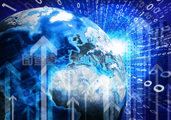 信息科技時代 發光的人物與地球